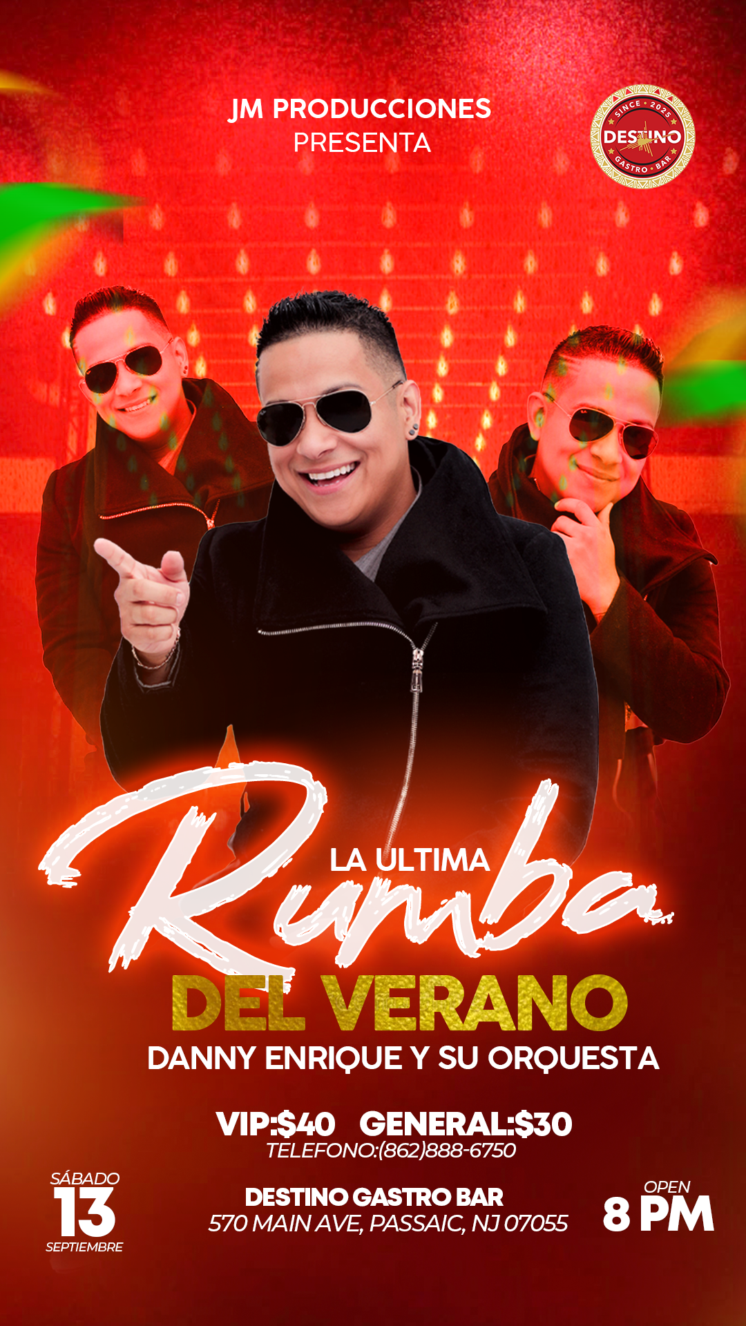 Buy tickets for DANNY ENRIQUE Y SU ORQUESTA DANNY ENRIQUE Y SU ORQUESTA