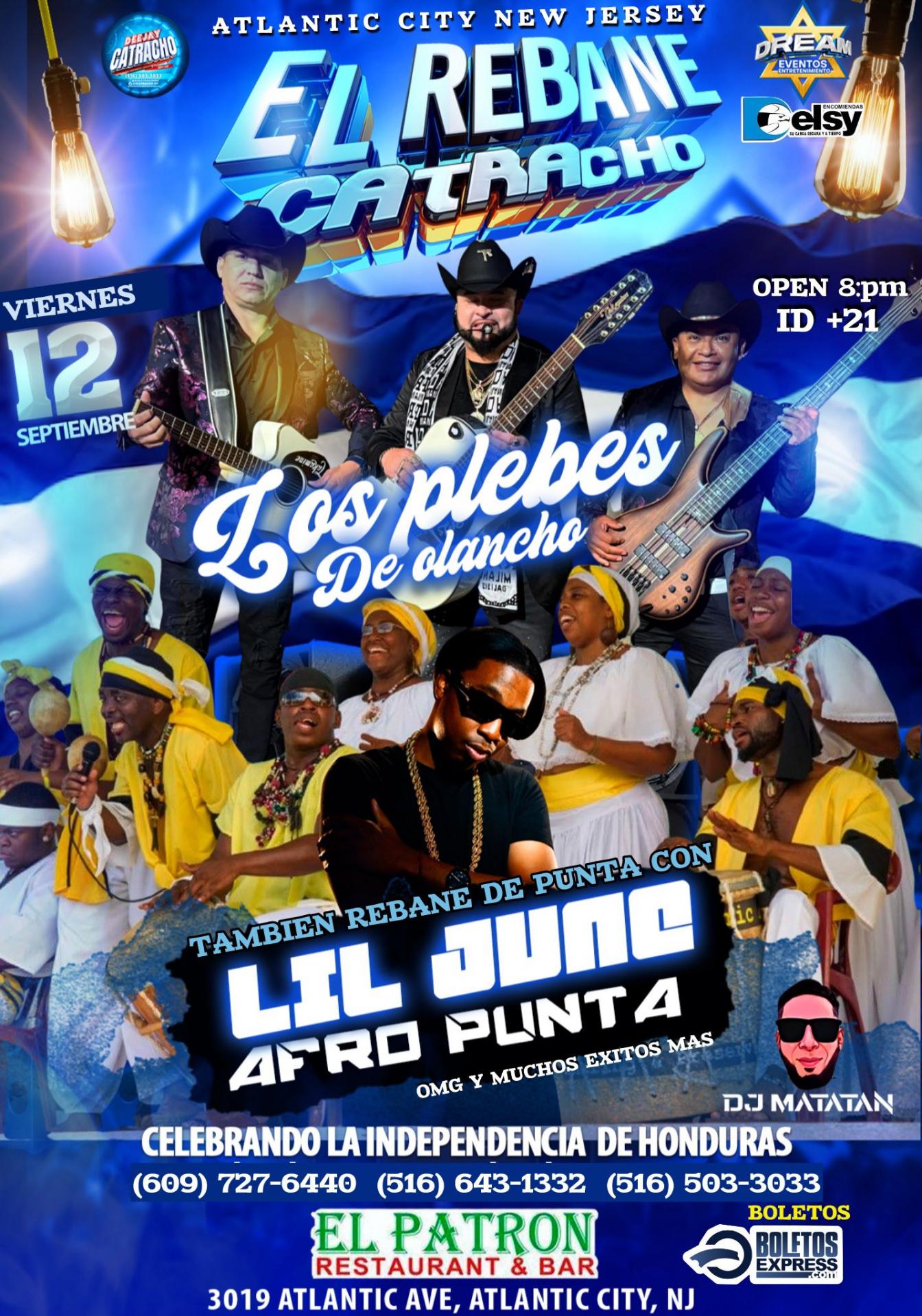 Buy tickets for HOY VIER 12 SEPT / LOS PLEBES DE OLANCHO & LIL JUNE 4FRO PUNTA / ATLANTIC CITY NJ HOY VIER 12 SEPT / LOS PLEBES DE OLANCHO & LIL JUNE 4FRO PUNTA / ATLANTIC CITY NJ