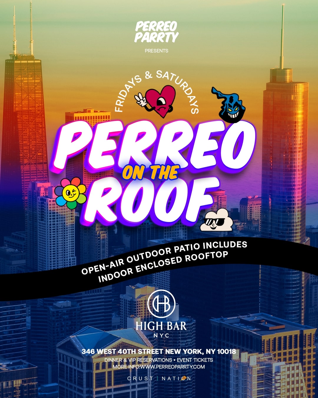 Buy tickets for Perreo on the Roof - Latin & Reggaeton Rooftop Dance Party NYC Perreo on the Roof - Latin & Reggaeton Rooftop Dance Party NYC