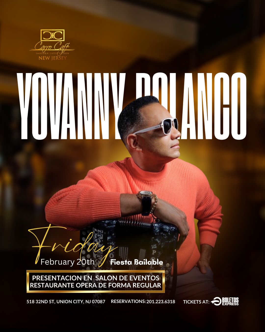 Buy tickets for YOVANNY POLANCO | RESERVA DE MESA YOVANNY POLANCO | RESERVA DE MESA
