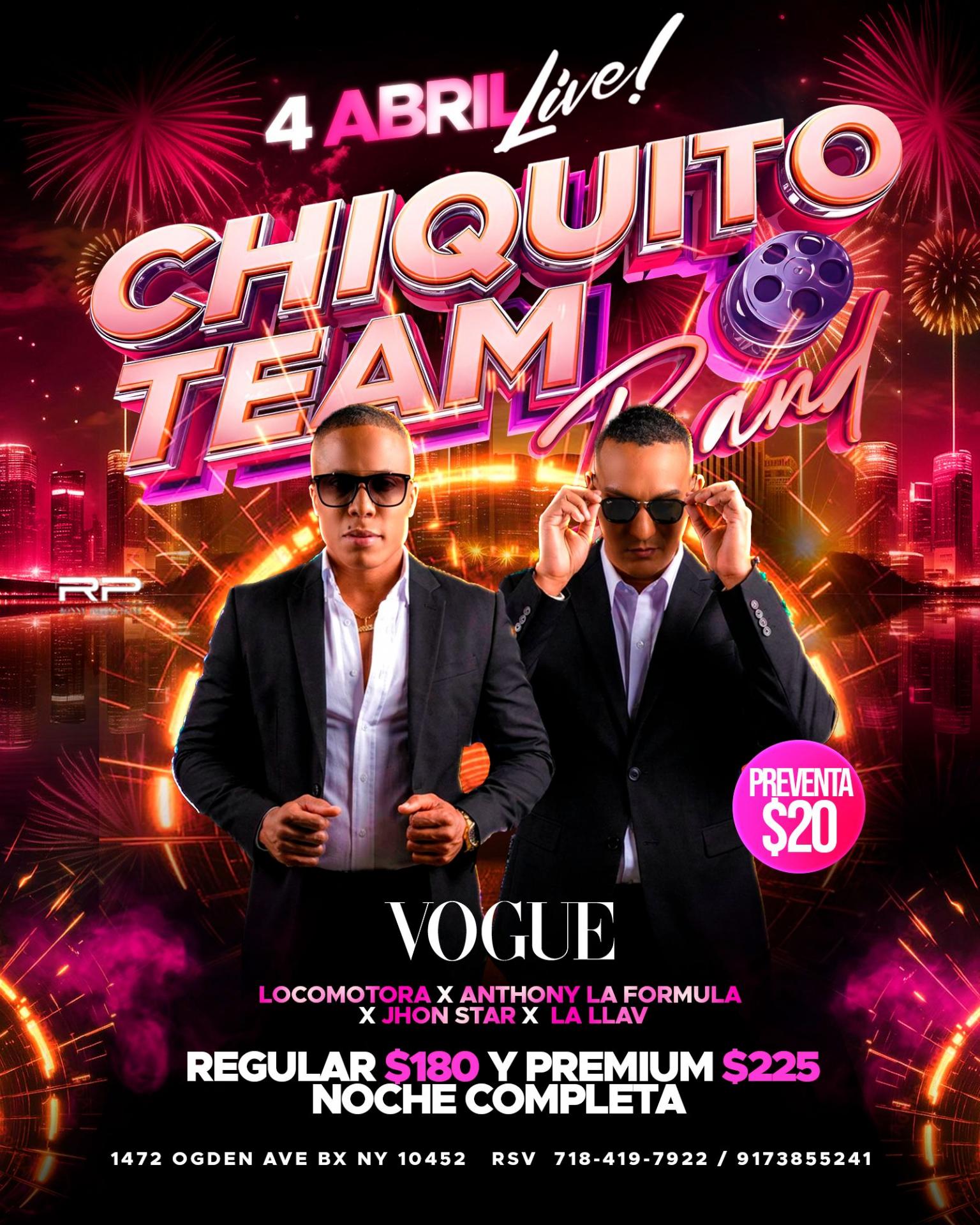 Buy tickets for CHIQUITO TEAM BAND CHIQUITO TEAM BAND