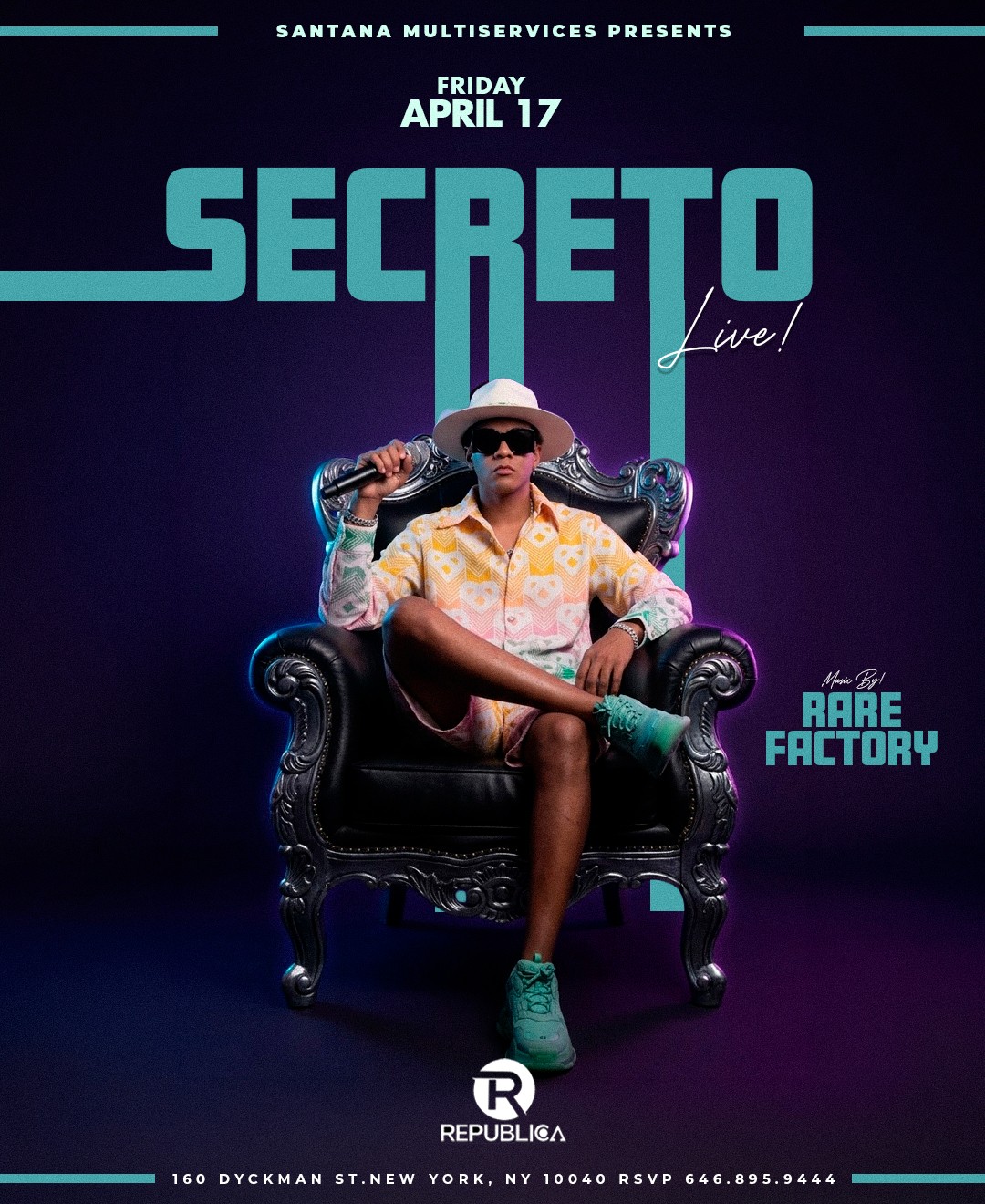 Buy tickets for SECRETO LIVE AT REPUBLICA SECRETO LIVE AT REPUBLICA