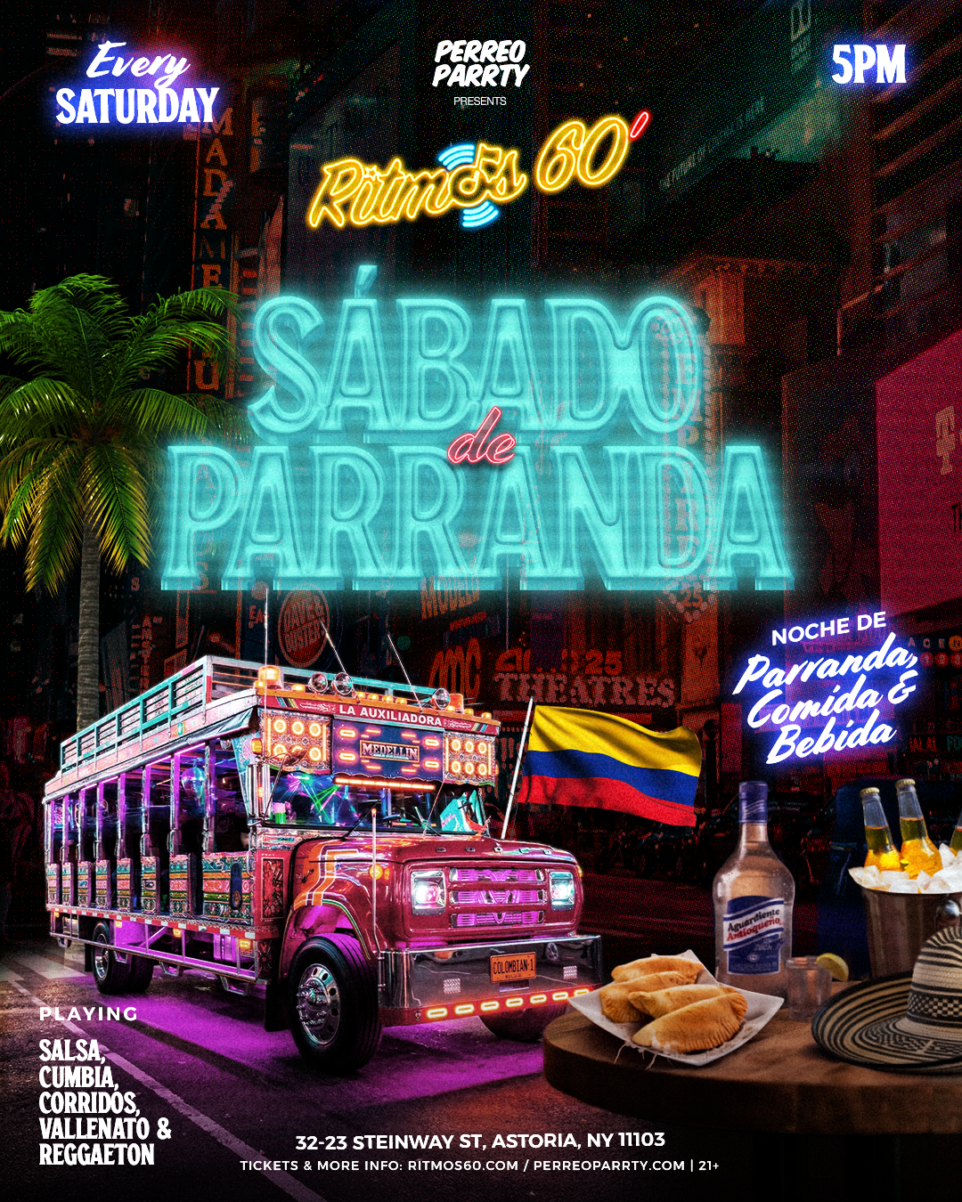 Buy tickets for Ritmos: Sabado de Parranda - Colombian Salsa, Vallenato Reggaeton Party NYC Ritmos: Sabado de Parranda - Colombian Salsa, Vallenato Reggaeton Party NYC