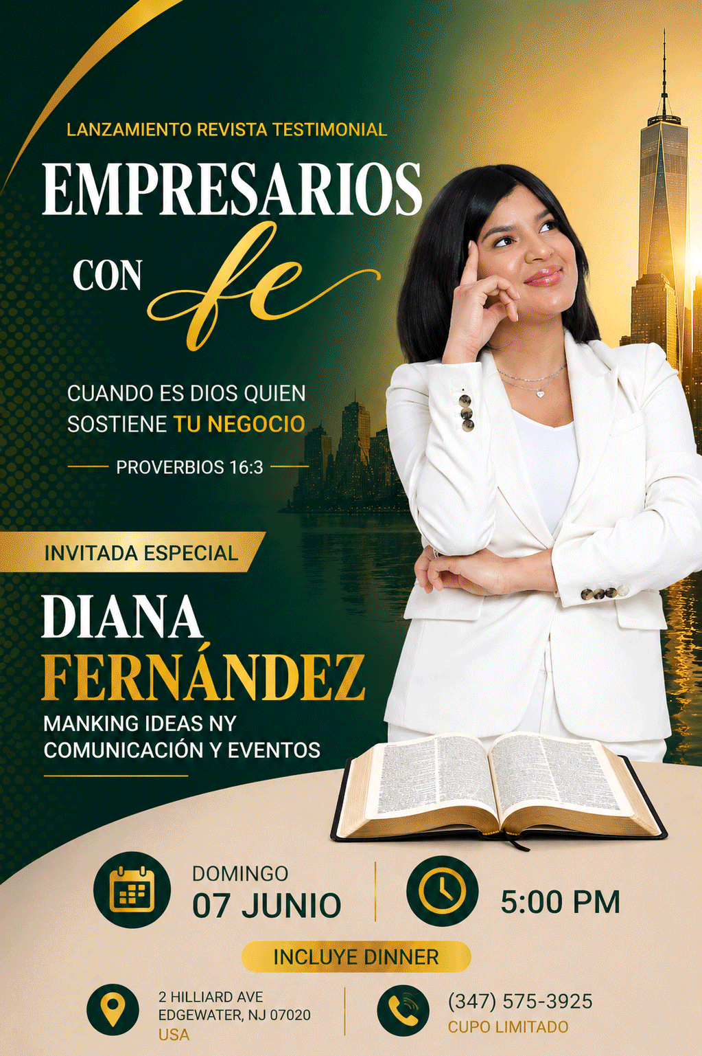 Lanzamiento revista testimonial Empresarios con fe Cuando es Dios quien sostiene tu negocio
