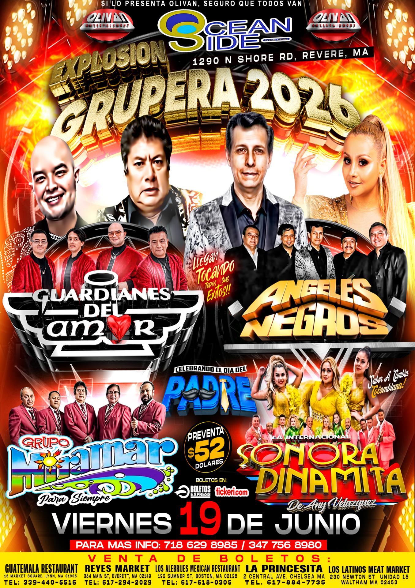 Buy tickets for Los Guardianes Del Amor, Miramar , Los Angeles Negros, Sonora Dinamita Any Velasquez Los Guardianes Del Amor, Miramar , Los Angeles Negros, Sonora Dinamita Any Velasquez