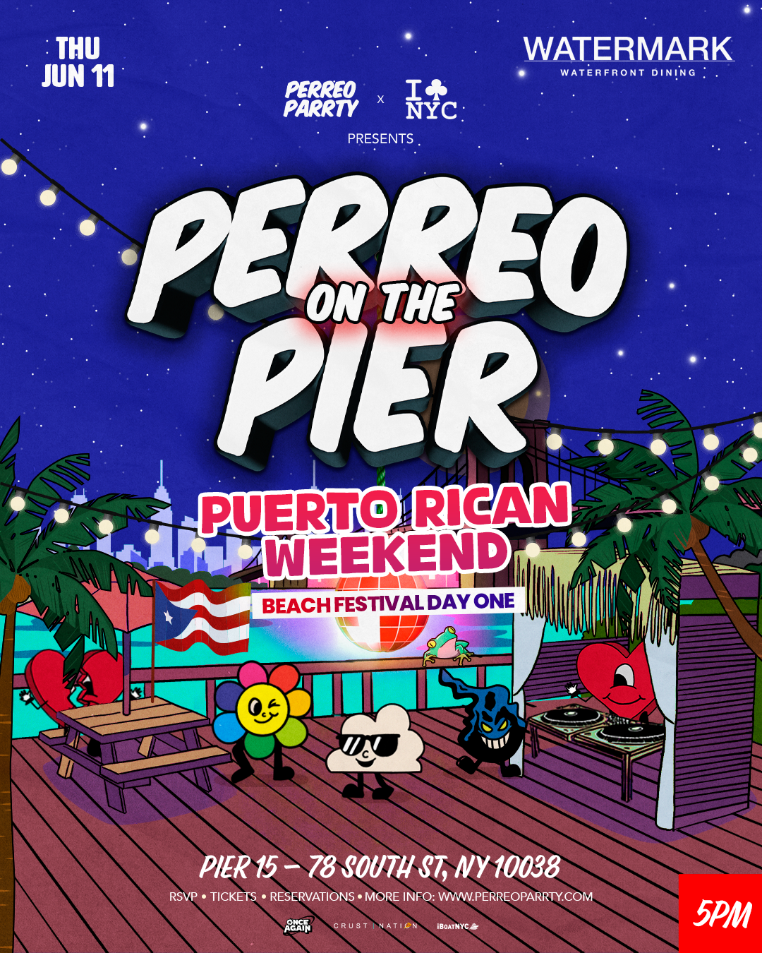 Buy tickets for 6/11 PUERTO RICAN FESTIVAL @ PERREO ON THE PIER - REGGAETON PARTY 6/11 PUERTO RICAN FESTIVAL @ PERREO ON THE PIER - REGGAETON PARTY